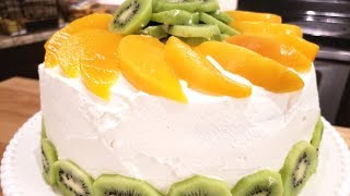 Genoise Cake With Fresh Cream and Fruits  Lailas Home Cooking  Episode 66 [upl. by Fen]