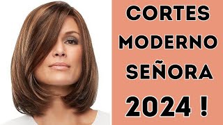 CORTES MODERNOS SEÑORAS 2024 😱✂️ ESTILOS MUJERES MAYORES [upl. by Adnouqal]