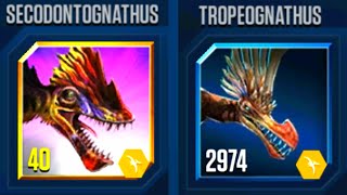 SECODONTOGNATHUS VS TROPEOGNATHUS  JURASSIC WORLD THE GAME [upl. by Dyolf]