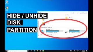 How To Hide Disk Drive In Windows 10 HideShow Disk Partitions [upl. by Zuzana]