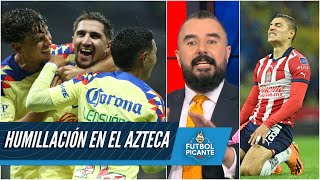 AMÉRICA GOLEÓ y HUMILLÓ a las CHIVAS 40 en el CLÁSICO ÁLVARO MORALES lo disfruta  Futbol Picante [upl. by Egiap]