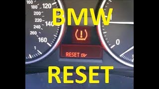 BMW Tire Pressure Warning Light Reset [upl. by Wilone362]