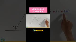 Hallando la suma de los ángulos externos de un triángulo matemática maths matematicas [upl. by Odlaner]