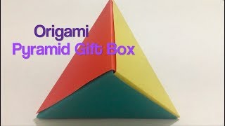 Origami Pyramid Gift Box  4K [upl. by Neesay]