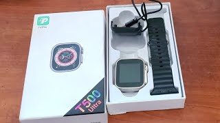 T500 ultra mini touch smart watch  half display [upl. by Leroj]