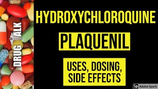 Hydroxychloroquine Plaquenil  Uses Dosing Side Effects [upl. by Assiralc]