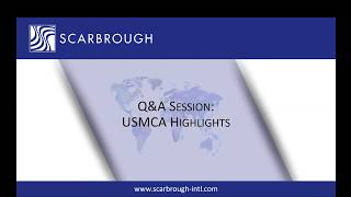 USMCA Highlights – Free Training on USMCA requirements  Full version [upl. by Schroeder]