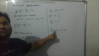 newtons second law from lagrangian equation [upl. by Shelly]