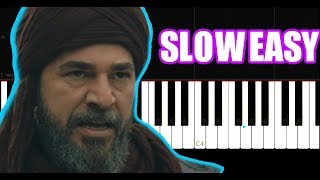 Diriliş Ertuğrul  Slow Easy  Piano Tutorial by VN [upl. by Fadas182]