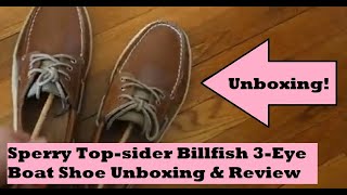 Sperry Mens Billfish 3Eye Boat Shoe Unboxing amp Review Best Travel Shoes Most Durable Topsiders [upl. by Chassin]