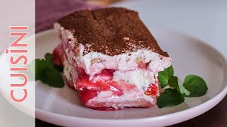 ERDBEER TIRAMISU Rezept 🍓 ohne Alkohol amp Ei einfaches schnelles Dessert mit Quark [upl. by Ahsikat164]