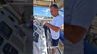 CAPTAIN ON LAGOON 400 CATAMARAN Cool Sailing Videos Yacht Rental Aegean Sea Saronic Islands sailing [upl. by Ennahtebazile]