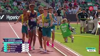 JAKOB INGEBRIGTSEN EUROPEAN RECORD 3000m JAKOB INGEBRIGSEN 72363 3000m DIAMOND LEAGUE EUGENE [upl. by Aneekas696]