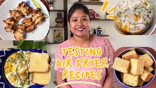 Recipe video  Testing Air Fry Recipe  Air Fryer ব্যৱহাৰ কৰি কি কি বনালো [upl. by Ynnub]