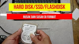 CARA MEMERIKSA DAN MEMPERBAIKI BLOK HARDDISKSSDFDISK YG RUSAK TIDAK BISA DI FORMAT  SERVICE23 [upl. by Teillo]