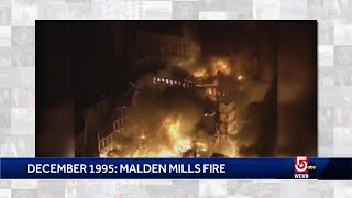 WCVB at 50 Fire destroys Lawrences historic Malden Mills textile factory in 1995 [upl. by Aridaj170]