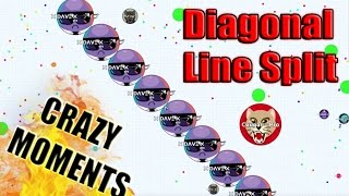 DIAGONAL LINESPLIT CRAZY MOMENTS  Insane DoubleSplits Marl Subs  AGARIO [upl. by Hiroshi]