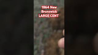 😲 1864 New Brunswick lrg cent  metal detecting 1850s hotel xpdeus2 fun fatherson metaldetecting [upl. by Lydnek815]