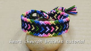 How to make heart chevron bracelet [upl. by Maloney]