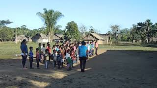 Children in the jungle singing Bolivian national anthem [upl. by Mori61]