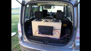 remake of the 8 subwoofer box for my 2005 scion xb 4000 watts amp [upl. by Kruter]