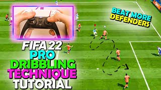 FIFA 22 PRO DRIBBLING TECHNIQUE  L1LB STOP TUTORIAL  FIFA 22 DRIBBLING TUTORIAL [upl. by Ilsel]