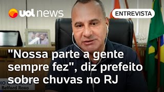 Chuva no RJ Prefeito de Belford Roxo defende encontro e concentração de forças Buscas solução [upl. by Aicissej663]