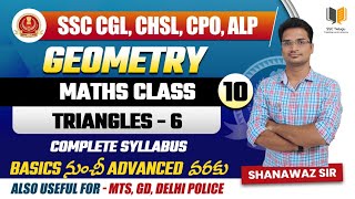 Class  10  Triangle Part  6  Complete Geometry for free in Telugu  SSC Telugu [upl. by Legin]