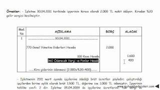 36 ödenecek vergi ve diğer yükümlülükler [upl. by Ennazus]