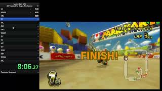 Mario Kart Wii 32 Tracks No Skips Speedrun in 11526 10137436 IGT [upl. by Anayd]