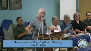 Kennebunkport Planning Board  July 17 2024 [upl. by Hacim]