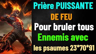 Prière PUISSANTE DE FEU pour Détruire Définitivement Tous Ennemis A BASE DES PSAUMES 9123 ET 70 [upl. by Ricker]