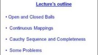 Functional Analysis  MTH327 Lecture 03 [upl. by Neraa788]