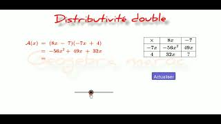 Distributivité double  Applet interactive [upl. by Ahsieuqal]