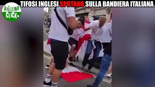 TIFOSI INGLESI SPUTANO SULLA BANDIERA ITALIANA [upl. by Irtimed334]