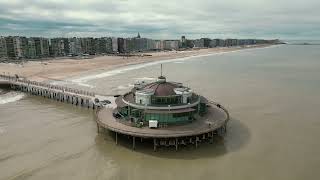 Blankenberge Pier  4K Drone footage [upl. by Groveman]