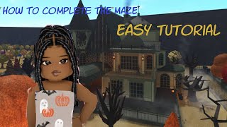 HOW TO COMPLETE BLOXBURG HALLOWEEN MAZE 2023 EASY TUTORIAL Roblox Bloxburg [upl. by Deadman]