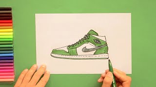 How to draw Air Jordan Nike Sneaker Shoes [upl. by Zondra]