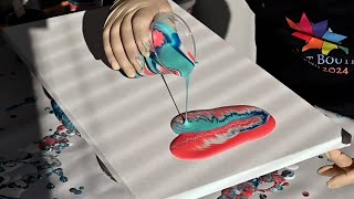 Fluid Art 101 Master The Basics With A Wandering Straight Pour Technique [upl. by Annahsal]