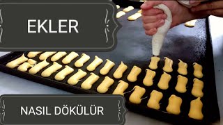 ekler nasıl dökülür eklernasılyapılır eklerpasta ekleryapimi eklertarifi püf kolay pratik [upl. by Manthei182]