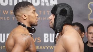 ANTHONY JOSHUA v ERIC MOLINA  OFFICIAL WEIGH IN amp HEAD TO HEAD  JOSHUA v MOLINA [upl. by Nevear]