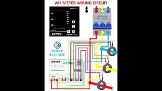 VAF METER WIRING CIRCUIT electrician electrical MCB wiring technical Voltage ampere ct [upl. by Merwyn210]