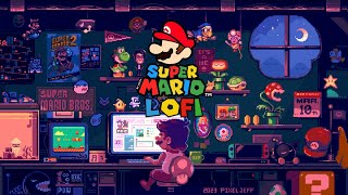 Super Mario 🍄 Lofi HipHop best calm and relaxing Mix  Super Mario Bros  Art pixeljeffdesign [upl. by Elleinwad186]