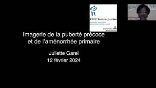 Imagerie de la puberté précoce et aménorrhée primaire [upl. by Sherrer425]