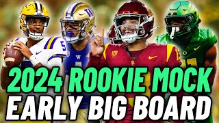 2024 NFL Fantasy Football Rookie Mock Draft  2024 Early Rookie Big Board [upl. by Inajna993]