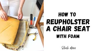 How to Reupholster a Chair Seat [upl. by Enajaras]