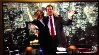 Did Colbert feel up Keaton at 7 seconds [upl. by Adnaluoy935]