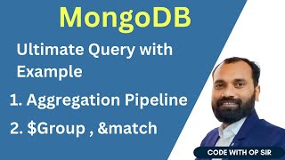 12 MongoDB Aggregation Pipeline Group Match Full Explanation in Hindi [upl. by Clive]