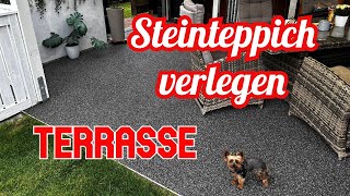 Steinteppich Terrasse richtig verlegen [upl. by Kcirdla]