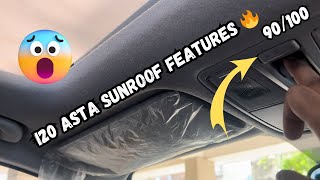 Features of Sunroof Car 🚗 i20 asta sunroof System details  Why i buy This Car ❌ hyundai [upl. by Atirabrab977]